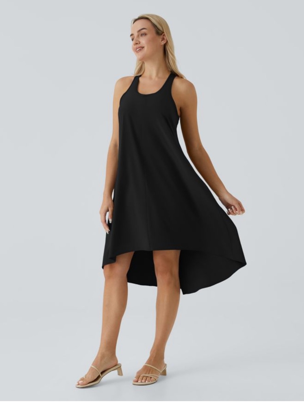 Halara Breezeful RacerPocket High Low Flowy Midi Dress